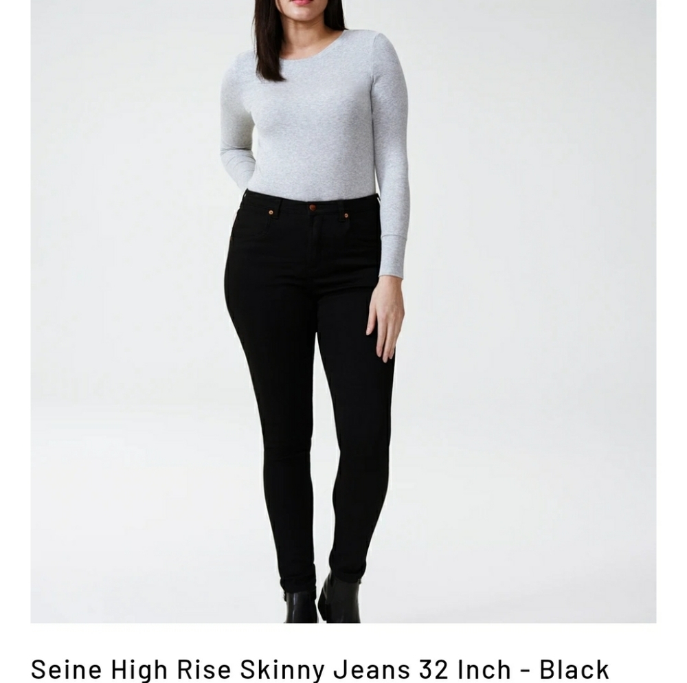 EUC Black Seine High Rise Skinny Jeans 18L